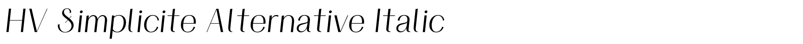 HV Simplicite Alternative Italic